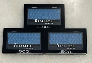 3 Rimmel London Glam'Eyes Mono Eye Shadow - 500 Posh Peacock - 0.085oz HTF - Picture 1 of 2