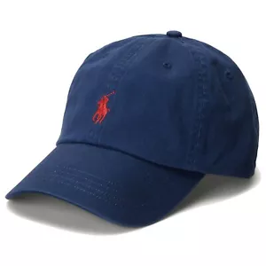 Polo Ralph Lauren Unisex Adult Curved Brim Adjustable Sports Hat Cap Navy Blue - Picture 1 of 3