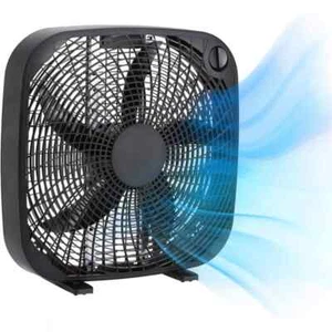 Box Fan 20 Inch 3 Speed, Black - Picture 1 of 7