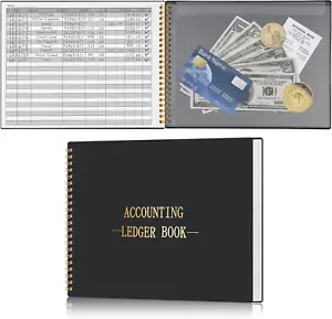 HAUTOCO Accounting Ledger Book for Small Business Bookkeeping Home Budget Tracki - Picture 1 of 12