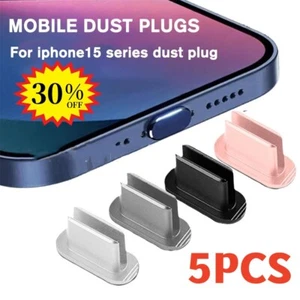 5PCS USB-C Type-C for iphone 15 Pro Max Charging Dust Cover Plugs Accessories AU - Zdjęcie 1 z 16