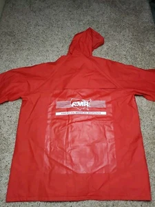 American Medical Response EMT Rain Jacket Parka Large Adults Red Snap Front NWT - Picture 1 of 15