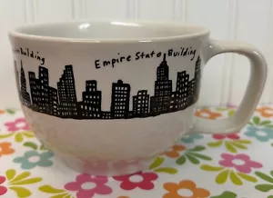 FISHS EDDY BLACK & WHITE HOMER LAUGHLIN NYC NEW YORK CITY SKYLINE COFFEE MUG - Picture 1 of 5