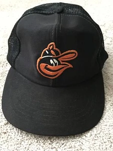Vintage MLB Hat Baltimore Orioles Baseball Snap Back Hat Cap Black - Picture 1 of 6