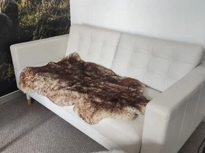 Schaffell Lammfell Stracciatella Kurzhaar 100-110 cm Läufer Teppich kuschelig - Bild 1 von 5
