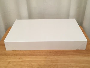 White 2-Piece Apparel / Gift Boxes 15 x 9.5 x 2" (Pack of 10 Pairs) Gloss Finish - Picture 1 of 6