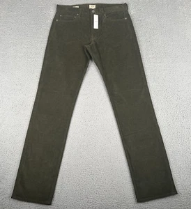 J Crew 770 STRAIGHT FIT CORDUROY PANT IN FOREST MOSS GREEN CASUAL SIZE 32X33 - Picture 1 of 11