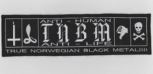 BACKPATCH POSTERIORE TOPPA POSTERIORE VERA NORVEGESE NERO METALLO NERO RICAMATO tnbm filo astrale - Foto 1 di 1