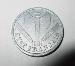 1942 France 1 One Franc (1942-1943) coin heavy type WWII Vichy French State - Picture 1 of 3