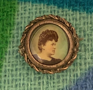 Antique 1900 Portrait Pin Brooch - Picture 1 of 7