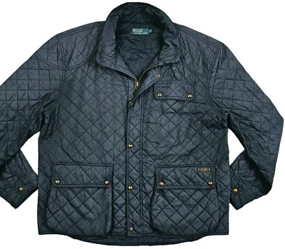 HOT Men POLO RALPH LAUREN SPORTS QUILTED Light Weight Zip NAVY Jacket 1XB BIG XL - Image 1 of 4