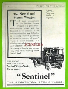 SENTINEL 'Steam Waggon' Trucks WW1 ADVERT #4 Small Vintage Print Ad 683/16 - Picture 1 of 1