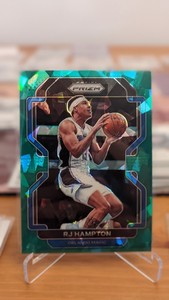 2021-22 Panini NBA Prizm RJ Hampton #207 Green Cracked Ice Fanatics