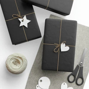 Black Wrapping Paper Roll, Black Gift Wrap for All Occasions - Picture 1 of 38