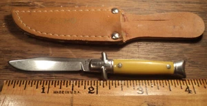Vintage USA Colonial Miniature 4" Mini Fixed Blade Souvenir Knife Sheath Idaho - Picture 1 of 5