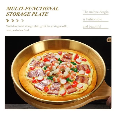  Cibo inossidabile patè di cibo dorato piatto di cibo per alimenti per alimenti - Image 1 of 4