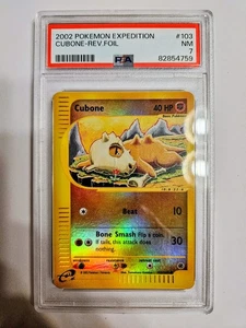 Pokemon Expedition Cubone Reverse Holo PSA 7 NM - Picture 1 of 2