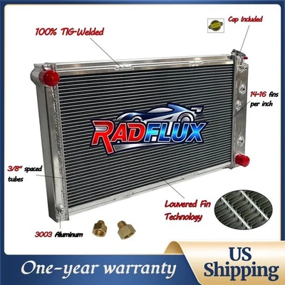 Radiador #CC161 para Buick Skylark Riviera LeSabre 1968-1972 todo aluminio 28" W Foto 1 de 4