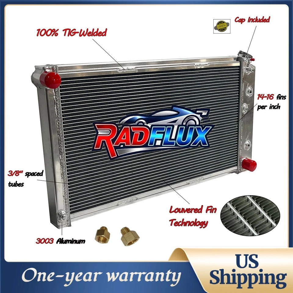 Radiador #CC161 para Buick Skylark Riviera LeSabre 1968-1972 todo aluminio 28" W Foto 1 de 4