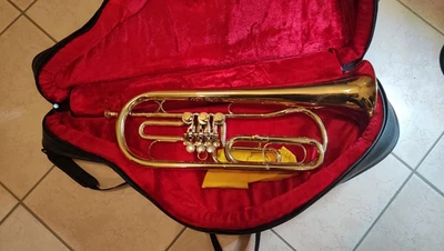 Tromba Flicorno Contralto MIb  3 Valvole Rampone Cazzani  Milano - Bild 1 von 4