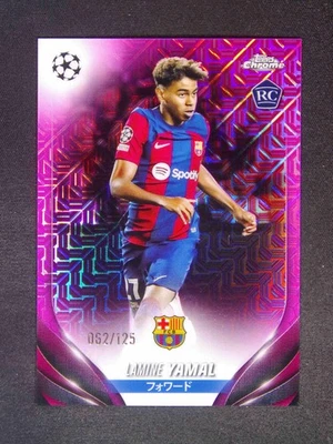 2023-24 Topps Chrome UEFA Japan Lamine Yamal #64 RC Rookie Pink Mojo /125 - Image 1 of 3