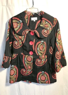 3 Sisters Embroidered Tapestry Boho Jacket Made In USA Size S - Image 1 of 4