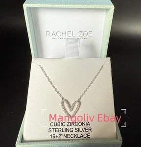 Neu im Karton Rachael Zoe 925 Sterlingsilber & CZ Herz Halskette - edel und elegant - Bild 1 von 8
