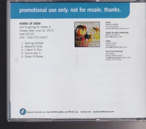 mates of state you're going to make it  cd promo - Bild 1 von 1