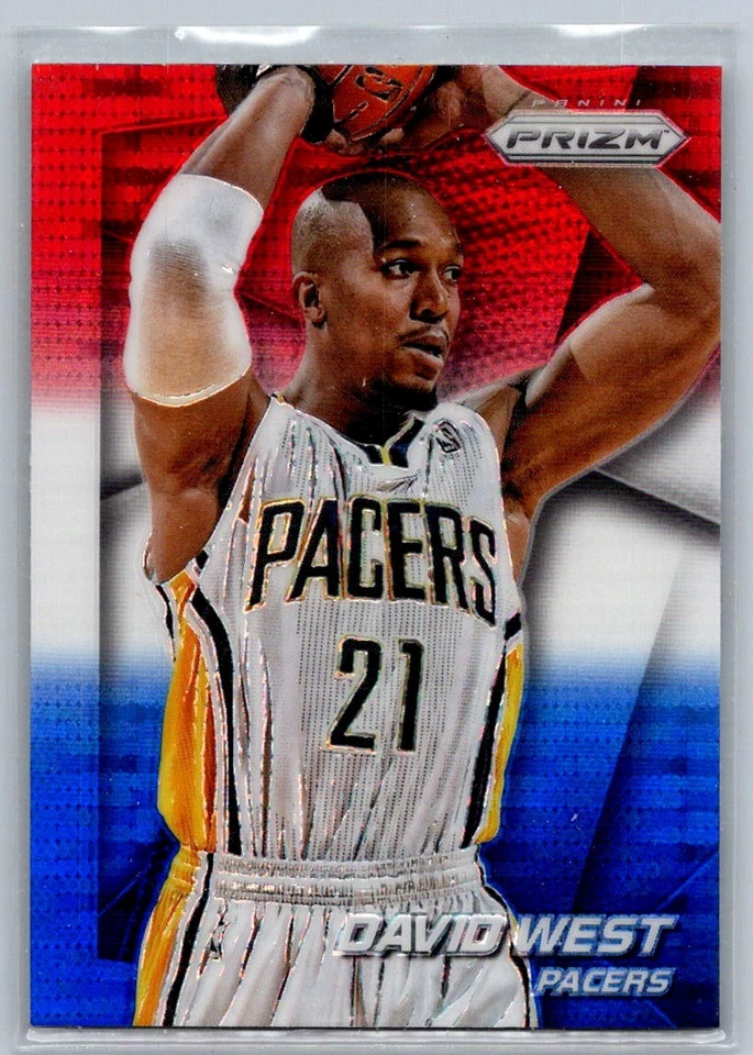 Panini Prizm 2014 rojo blanco y azul David West 21 Foto 1 de 2