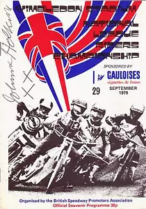 1979 programa National League Riders Champ - Speedway - autógrafo Johnnie Hoskins - Imagen 1 de 2