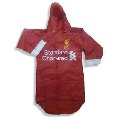 Official Liverpool FC Vintage Rain Macs & Carry Pouch Standard chartered XS-L