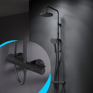 Duschsystem Handbrause Dusche Mit Thermostat Duscharmatur Regendusche Duschset - Bild 1 von 18