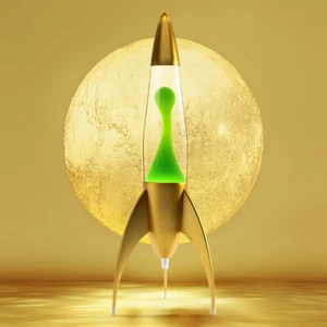 πΊπΈ NEW MATHMOS TELSTAR GOLD ORIGINAL LAVA LAMP DIRECT TO USA PLUG & PLAY πΊπΈ - Picture 1 of 16