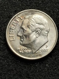 2002 P ROOSEVELT DIME BEAUTIFULLY TONED ERROR * GEM BU CONDITION * - Picture 1 of 8