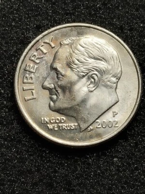 2002 P ROOSEVELT DIME BEAUTIFULLY TONED ERROR * GEM BU CONDITION * - Image 1 of 4