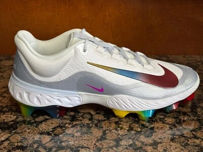 New! Mens US 12 NIKE ALPHA HUARACHE ELITE 4 LOW MCS "RAINBOW" BASEBALL CLEATS - Image 1 of 4