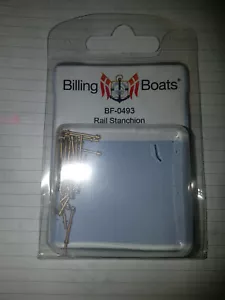 BILLING BOATS - BF-0493 Rail Stanchion (20) 15mm 1 hole BRAND NEW - Picture 1 of 2