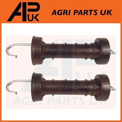 APUK 2x Schwerlast Elektrozaun Bogen Haken Tor Griff & Feder Innen Isolator