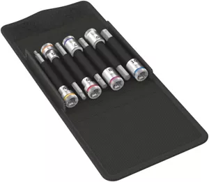 Wera 003180 8740 B HF 1 Zyklop 3/8" Drive 7 Piece Long Hexagon Bit Socket Set - Picture 1 of 3