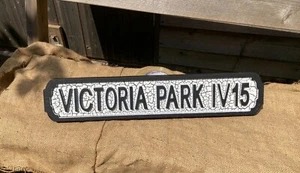 Insegna street football retrò stile Ross County. VICTORIA PARK IV15. Con fissaggio. - Foto 1 di 1