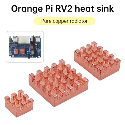 Orange Pi RV2 Radiator Development Board Pure Copper Heat Sink w Adhesive Cooler - Image 1 of 4