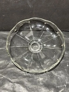 5 3/4” Vintage pressed glass Bobeche With 10 Silver Pin (3/4” Center Hole ) - Picture 1 of 24