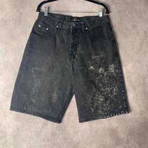 GUESS Georges Marciano Mens Short Size 33 Black Denim Bermuda Pockets Casual - Picture 1 of 8