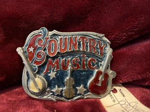 The Great American Buckle Company Country Music Vintage Belt Buckle 1982 Ser#919 - Picture 1 of 3