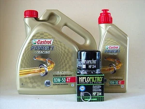 Castrol Power 1 Ultimate 10W50 Öl Ölfilter TRIUMPH Thunderbird 1600 1700 ab 2009 - Bild 1 von 2