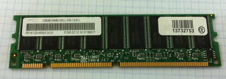 5x Dell 13JPJ 5X639 PowerEdge 2650 4600 2600 128MB DIMM Raid Cache Memory - Image 1 of 1