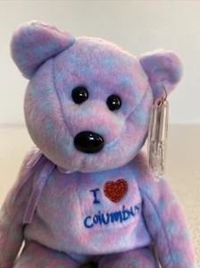 TY I LOVE COLUMBUS BEANIE BABY - STATE EXCLUSIVE Plush Toy Collectable - Picture 1 of 9