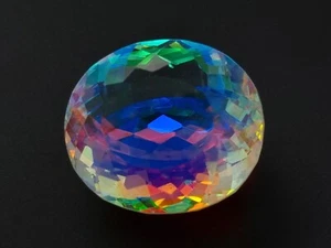 142.60 Ct Lab-Created EGL Certified Mystic Aura Quartz Oval Cut Loose Gemstone - Picture 1 of 6