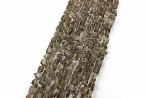 14"Long Strand Natural Smoky Quartz Gemstone Faceted Nugget Shape Making Jewelry - Picture 1 of 3