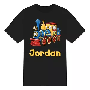 Camiseta Personalizada Linda Dibujos Animados Tren Niños, Niños y Niñas, Unisex, Personalizada - Imagen 1 de 10